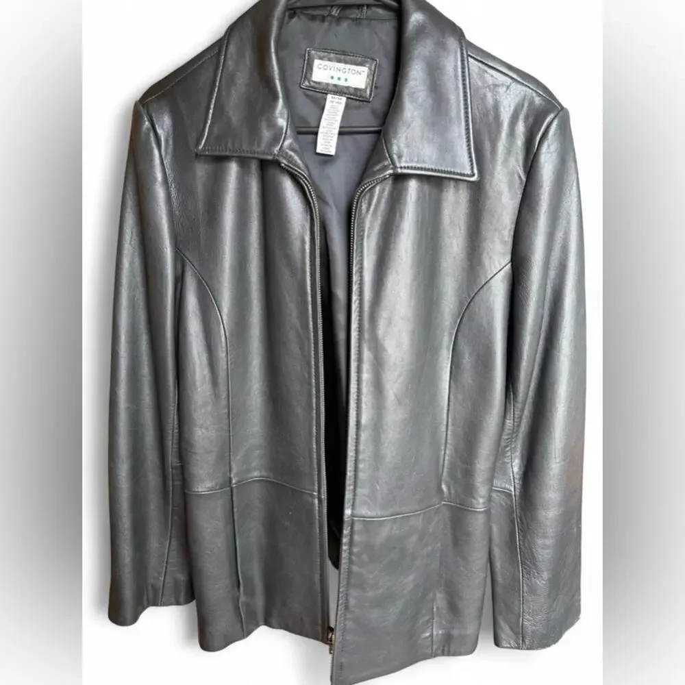 Covington Black Leather Jacket